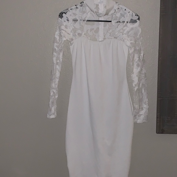 DONATED - White Lace Midi Dress 👗 - Picture 2 of 2